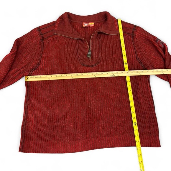 Y2K Raider infamous brand jeans 1/4 zip turtleneck sweater hip hop skater - Picture 4 of 6